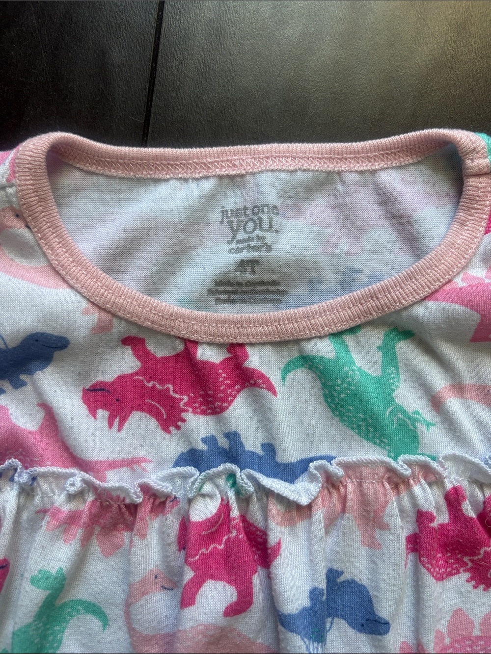Carter's Girls' Pink Coral Ice Cream, Puppy and Dino Sleep Dresses - Picture 5 of 10